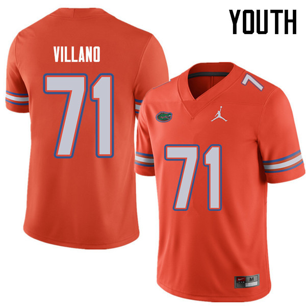 Jordan Brand Youth #71 Nick Villano Florida Gators College Football Jerseys Sale-Orange